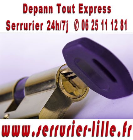 Canon cylindre de serrure avec sa clé